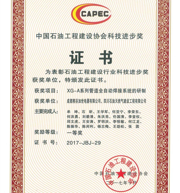 科技進(jìn)步一等獎(jiǎng)