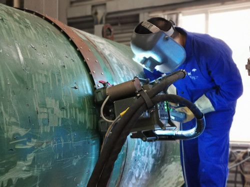 熊谷管道自動(dòng)焊培訓(xùn)學(xué)員操作